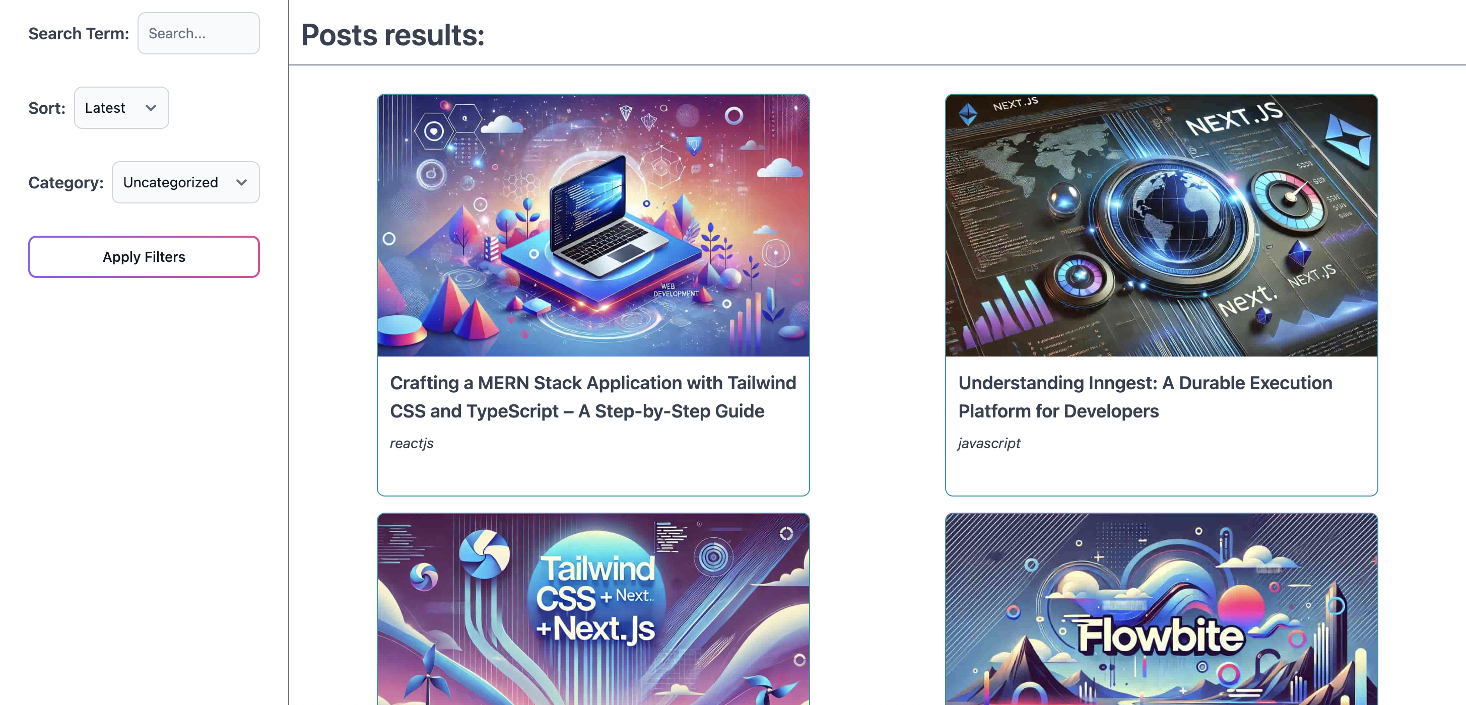 MERN Blog Application (JavaScript)